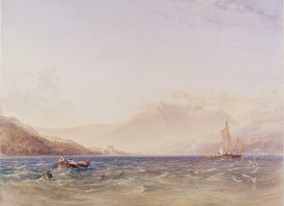 Das Ende von Loch Fyne, mit Dindarra Castle, 1850 von Anthony Vandyke Copley Fielding