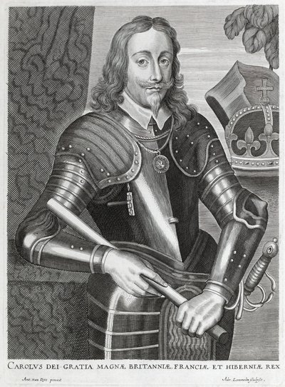 Carolus dei Gratia Magnae Britanniae, Franciae et Hiberniae (Liniengravur) von Anthony van (after) Dyck