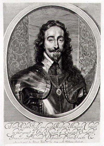 Porträt von Karl I. (1600-49), graviert von William Faithorne (1616-91) 1658 von Anthony van (after) Dyck
