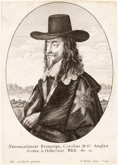 Porträt von Karl I., veröffentlicht 1649 von Anthony van Dyck