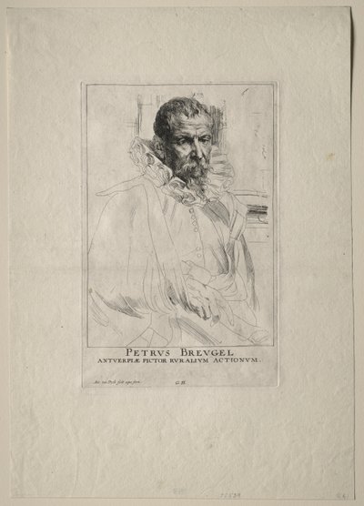 Porträt von Pieter Breughel von Anthony van Dyck