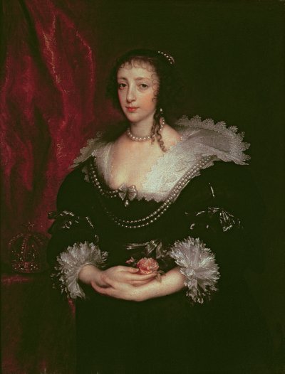 Königin Henrietta Maria (1609-1669), Gemahlin von Karl I. von England, 1632 von Anthony van Dyck