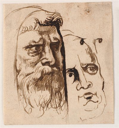 Zwei Männerköpfe von Anthony van Dyck