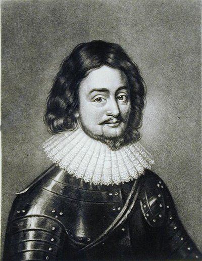 Friedrich V. (1596-1632) König von Böhmen, Kurfürst von der Pfalz, Illustration aus Portraits of Characters Illustrious in British History, graviert von Robert Dunkarton (Mezzotinto) von Anthony van after Dyck