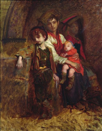 Eine Bauernfamilie von Antoine Auguste Ernest Herbert or Hebert