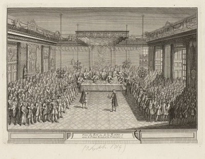 Festbankett in der Corner Parade Hall im Dresdner Schloss am 3. September 1719 von Antoine Aveline