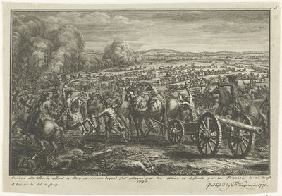 Angriff der Alliierten auf einen französischen Artillerietransport, 1747 von Antoine Benoist