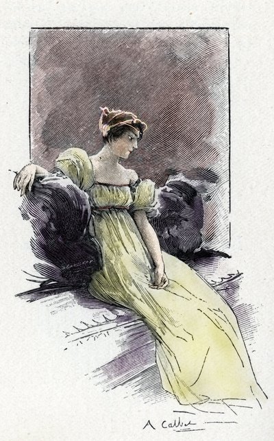 Porträt von Josephine de Beauharnais (1763-1814) zur Zeit ihrer Begegnung mit Napoleon Bonaparte (1769-1821) um 1795 von Antoine Calbet