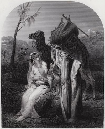 Rebekka empfängt Isaaks Geschenke von Antoine Charles Horace Vernet