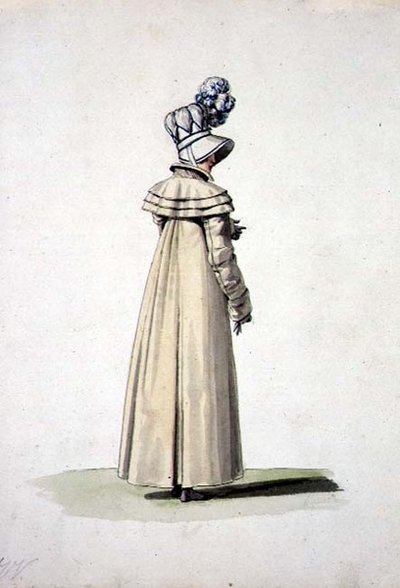 Elegante Frau mit Haube, Illustration aus 