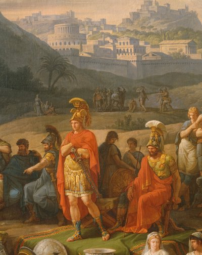 Begräbnisspiele zu Ehren von Patroklos, Detail der griechischen Helden, ca. 1790 von Antoine Charles Horace Vernet