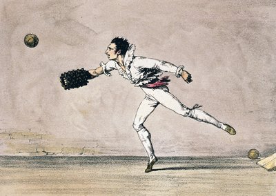 Das Ballspiel, von Antoine Jean-Baptiste Thomas (1791-1834), Farblithographie aus Ein Jahr in Rom und Umgebung von Antoine Jean Baptiste Thomas