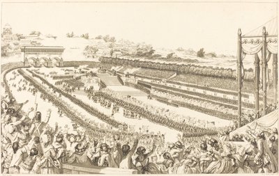Allgemeine Föderation der Franzosen auf dem Marsfeld am 14. Juli 1790 von Antoine Jean Duclos after Charles Monnet