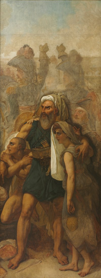 Ägyptische Familie, Skizze für Die Schlacht bei den Pyramiden von Antoine Jean Gros
