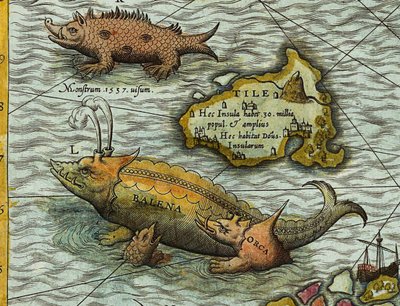 (Detail) Karte des Meeres (Carta marina) von Olaus Magnus von Antoine Lafrery