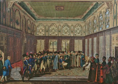 General Aubert du Bayet wird 1796 vom osmanischen Großwesir in Konstantinopel empfangen von Antoine Laurent Castellan