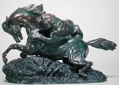 Pferd von einem Tiger überrascht von Antoine Louis Barye