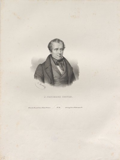 Porträt des Schriftstellers James Fenimore Cooper von Antoine Maurin