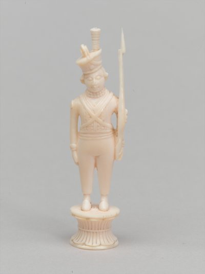Weißer Bauer, Schachfigur, Indien, ca. 1820 von Antoine Verard