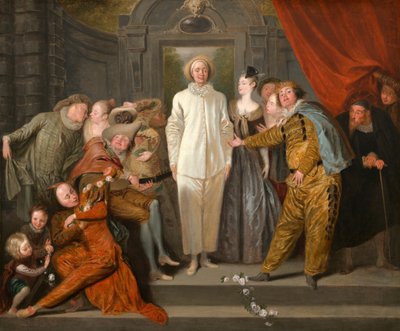 Die italienischen Komödianten von Antoine Watteau
