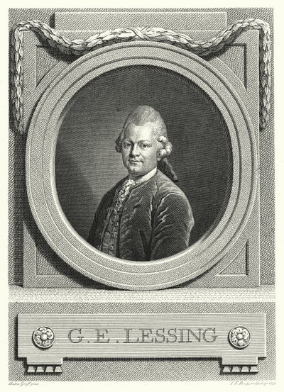 Gotthold Ephraim Lessing, deutscher Aufklärer, Schriftsteller und Dramatiker von Anton (after) Graff