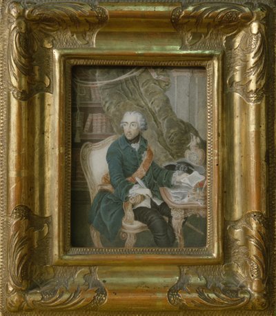 König Friedrich II. von Preußen in seiner Hohenzollern-Jacke, 1769 von Anton Friedrich Konig
