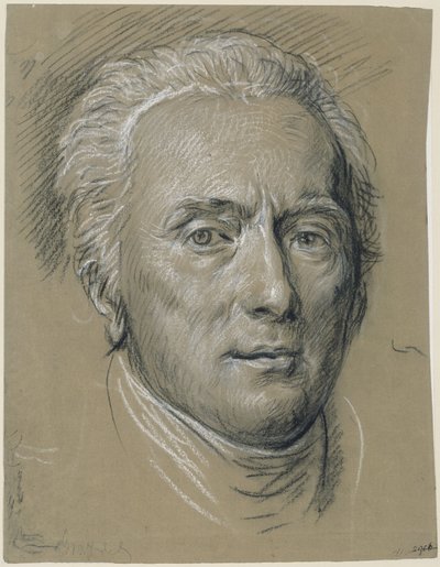 Kopf eines bartlosen älteren Mannes von Anton Graff