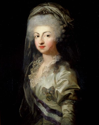 Porträt von Prinzessin Maria Carolina von Bourbon mit Diadem von Anton Graff