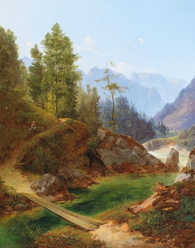 Blick auf die Hochalpen bei Weichselboden in der Steiermark von Anton Hansch