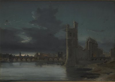 Tour St. Jacques und Notre Dame, Paris. Abend von Anton Melbye