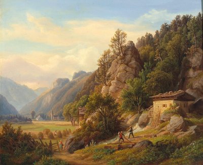 Partie bei Frohnwies am Weg von Lofer nach Saalfelden im Pinzgau von Anton Schiffer