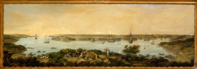 Ansicht des Hafens von Mahon, Menorca von Anton Schranz