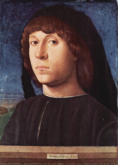 Porträt eines jungen Mannes von Antonello da Messina