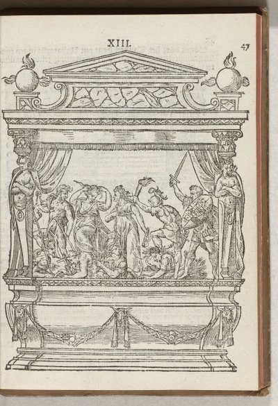 Zweite verzierte Bühne mit Szene: der Prinz vertreibt Krieg und Zwietracht, 1577 von Antoni van Leest