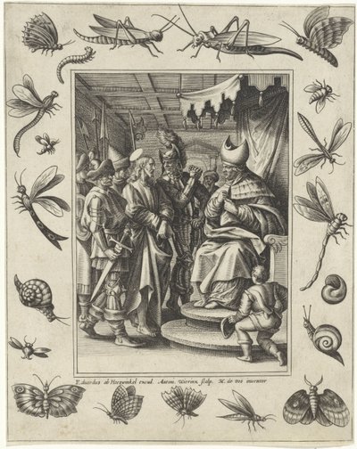 Christus vor Kajafas von Antonie Wierix (II)