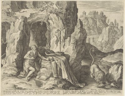 Der heilige Hieronymus als Büßer in der Wüste von Antonie Wierix (II)