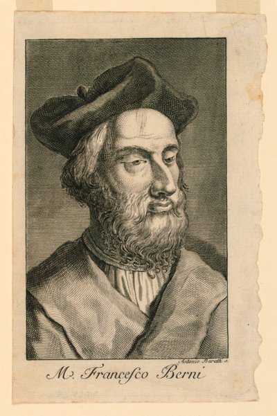 Porträt von Francesco Berni (ca. 1497-1535) von Antonio Baratta