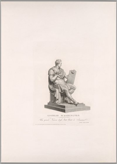 George Washington, Vorderansicht, aus Oeuvre de Canova von Antonio Canova