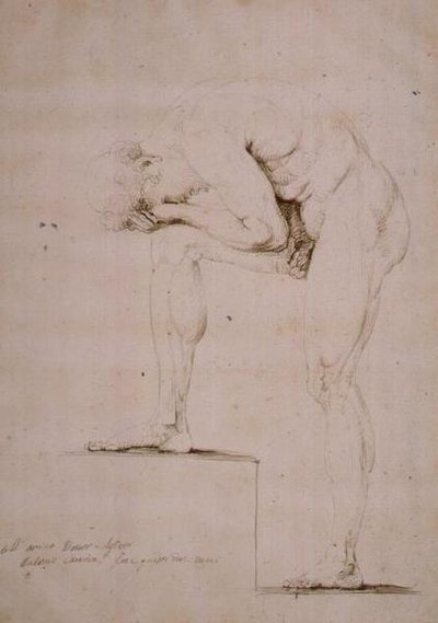 Weinender männlicher Akt von Antonio Canova