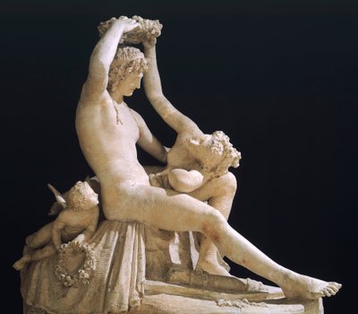 Venus krönt Amor von Antonio Canova (1757-1822), Gipsmodell von Antonio Canova
