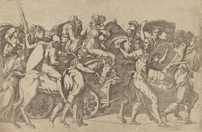 Eine römische Armee auf dem Marsch - Truppenkonvoi von Antonio Fantuzzi