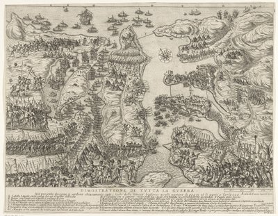 Übersicht des gesamten Kampfes auf Malta von Antonio Francesco Lucini