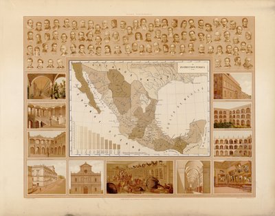 Atlas pintoresco e histórico de los Estados Unidos Mexicanos von Antonio García Cubas