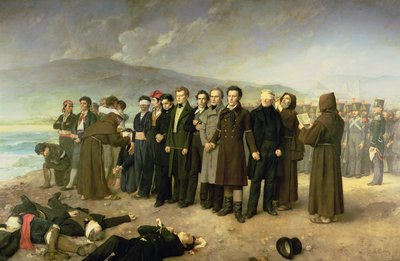 Hinrichtung von Jose Maria de Torrijos y Uriarte (1791-1831) und seinen Gefährten im Jahr 1831, 1888 von Antonio Gisbert
