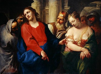Die Ehebrecherin vor Christus von Antonio Molinari