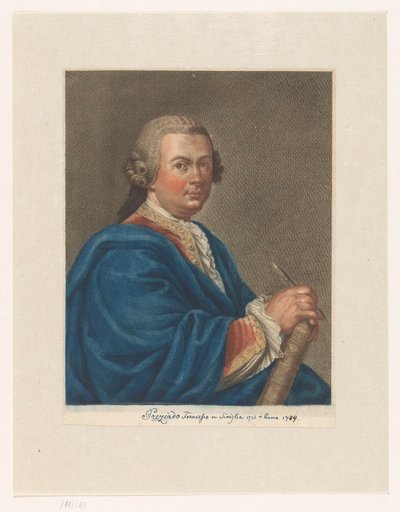 Porträt des Künstlers Francisco Preciado de la Vega von Antonio Pazzi