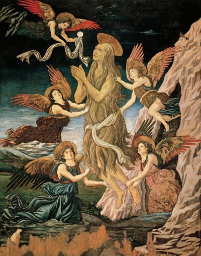 Himmelfahrt der Heiligen Maria von Ägypten oder Himmelfahrt der Heiligen Maria Magdalena von Antonio Pollaiuolo