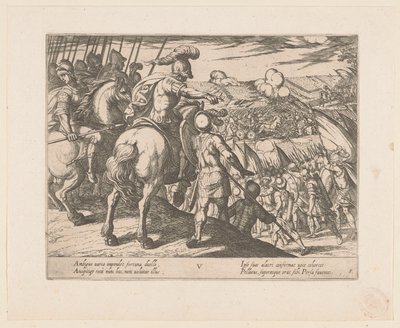 Alexander der Große führt einen Kampf von Antonio Tempesta