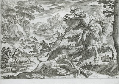 Wildschweinjagd von Antonio Tempesta