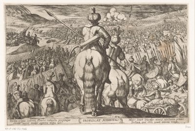 Die Niederlage der Äthiopier (Profligat Aethiopas, Alttestamentliche Kampfszenen) von Antonio Tempesta